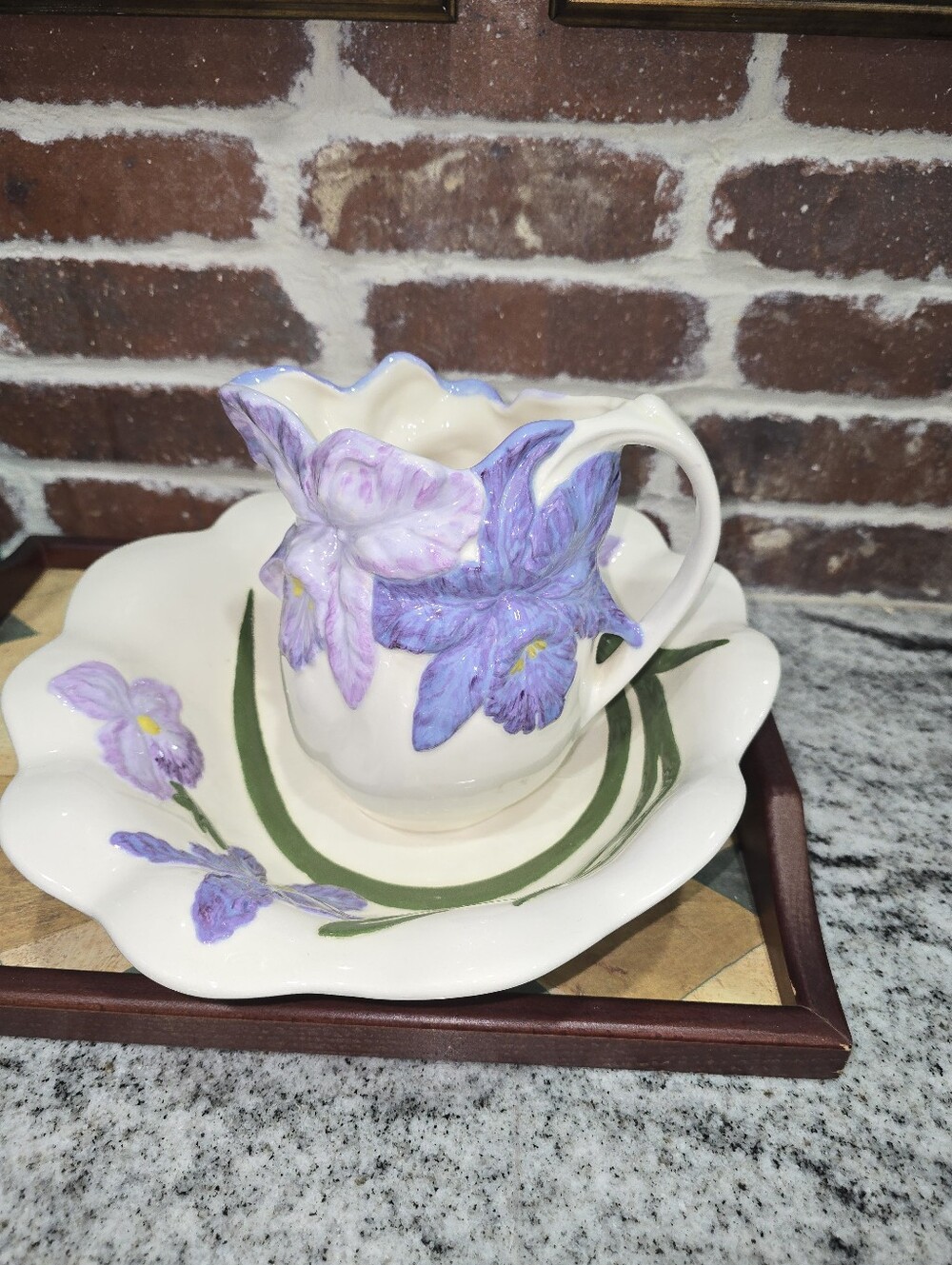 PITCHER AND BOWL VINTAGE HANDMADE - Picture 3 of 4